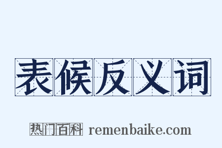 表候反义词是什么意思的图片